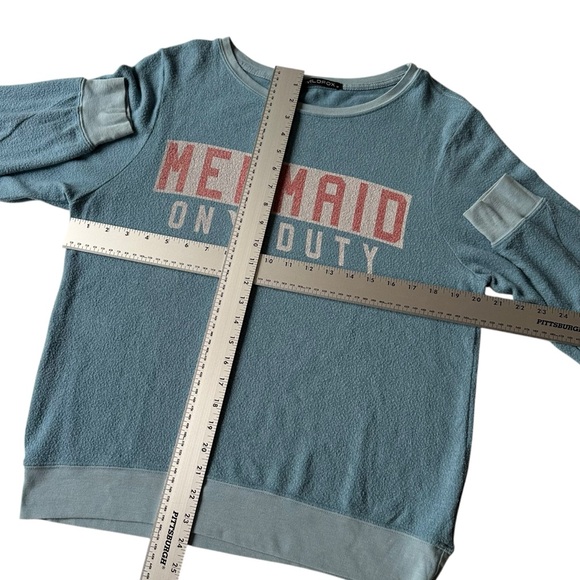 WILDFOX Sweatshirt MERMAID ON DUTY Blue Medium - Picture 6 of 8